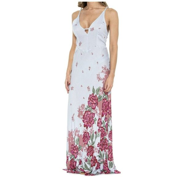 Free People Maxi Dress Get to You Floral Maxi Sleeveless Strappy Boho NWT Medium - Picture 4 of 10